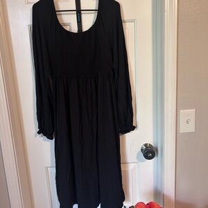 XL white birch black dress